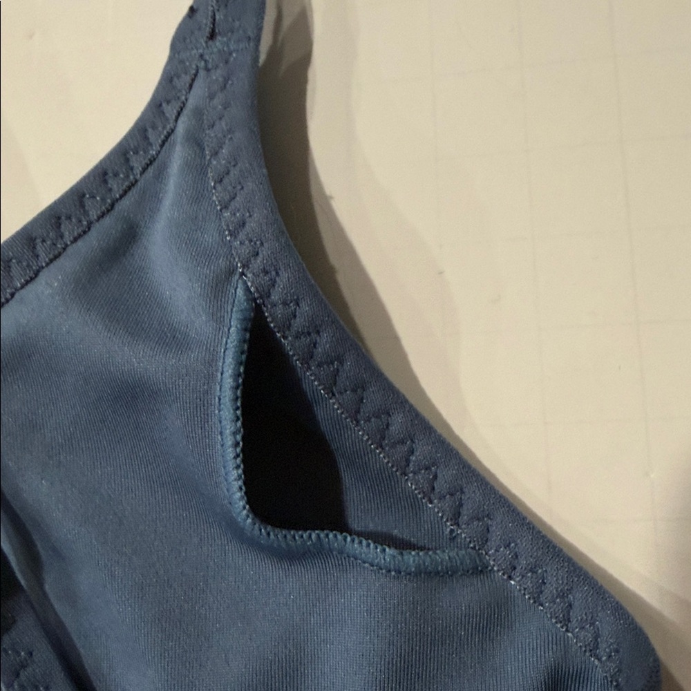 BETTER BODIES Blue Strappy Crossback Sports Bra. Gently used - Picture 6 of 8